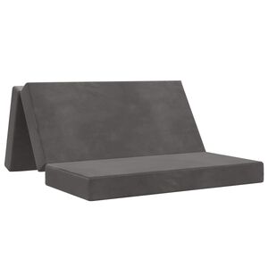 vidaXL Sof&aacute; Cama Plegable 140 x 67 x 45 cm Gris oscuro
