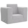 vidaXL Sof&aacute; cama infantil felpa suave gris claro