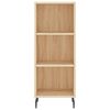 vidaXL Aparador de madera contrachapada roble Sonoma 34,5x34x180 cm