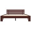 vidaXL Estructura cama sin colch&oacute;n madera pino marr&oacute;n oscuro 180x200 cm