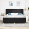 vidaXL Cama tipo Box Spring con colch&oacute;n Negro 200 x 200 cm tela