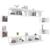 vidaXL Set de muebles para TV 8 piezas madera contrachapada blanco