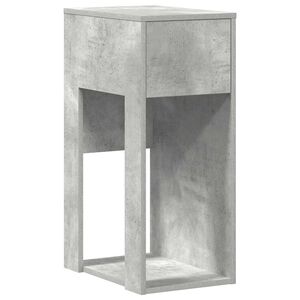 vidaXL Torre de ordenador con caj&oacute;n gris cemento 30x44x74 cm