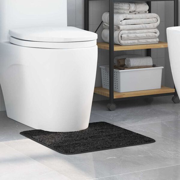 vidaXL Alfombra antideslizante para ba&ntilde;o con corte para inodoro