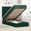 vidaXL Estructura cama otomana colchones verde oscuro 90x190cm