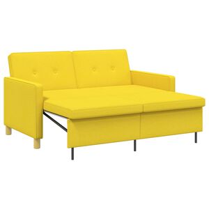 vidaXL Sof&aacute; cama desplegable Amarillo Claro 154 x 94,5 x 80,5 cm Tela