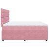 vidaXL Cama box spring con colch&oacute;n terciopelo rosa 200x200 cm