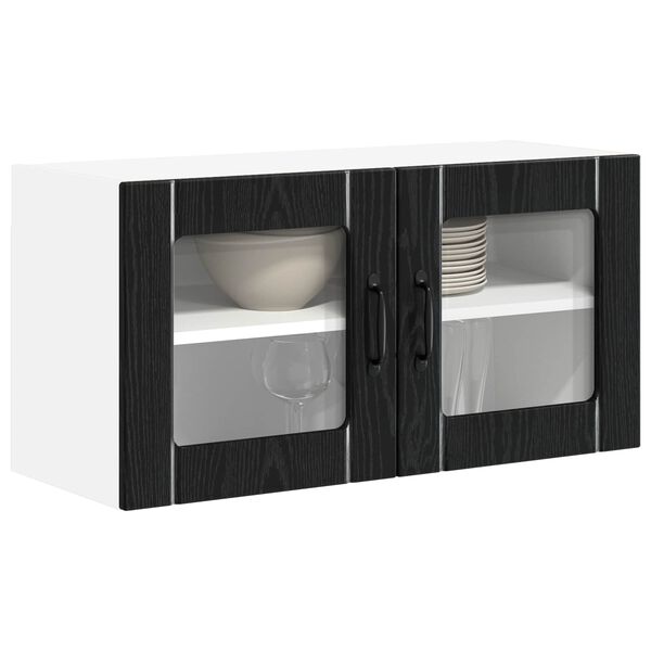 vidaXL Mueble de Cocina Roble Negro 80 x 31 x 40 cm