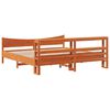 vidaXL Estructura cama con cabecero madera pino marr&oacute;n cera 180x200 cm