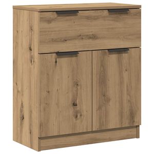 vidaXL Aparador de madera de ingenier&iacute;a roble artisan 60x30x70 cm