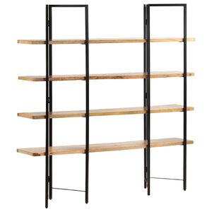 vidaXL Estanter&iacute;a de 4 niveles madera maciza de mango 160x35x160 cm