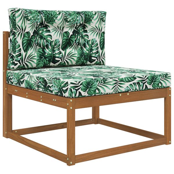 vidaXL Coj&iacute;n para sof&aacute; de exterior 2 pcs Patr&oacute;n de hoja Poli&eacute;ster