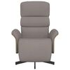 vidaXL Sill&oacute;n reclinable con reposapi&eacute;s tela gris taupe