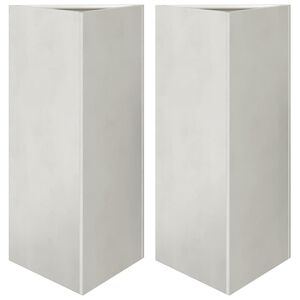 vidaXL Jardineras triangulares 2 uds acero inoxidable 40x34,5x75 cm