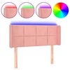 vidaXL Cabecero con LED de terciopelo rosa 103x16x78/88 cm