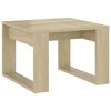 vidaXL Mesa auxiliar de madera contrachapada roble Sonoma 50x50x35 cm