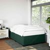 vidaXL Estructura cama sin colch&oacute;n terciopelo verde oscuro 120x200 cm