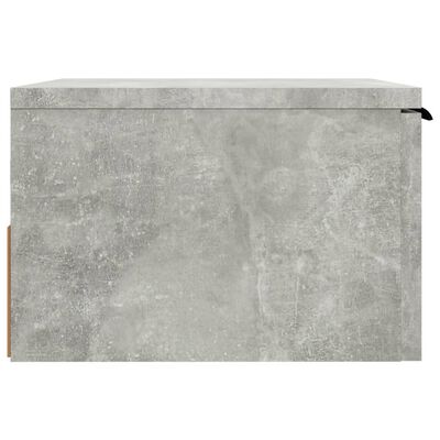 vidaXL Mesita de noche de pared color gris hormigón 34x30x20 cm