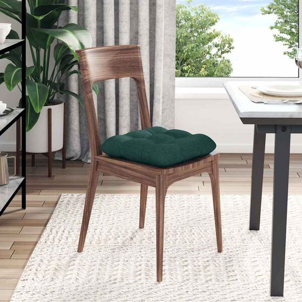 vidaXL Cojines para asiento 4 pcs Verde oscuro 45 x 45 x 12 cm tela
