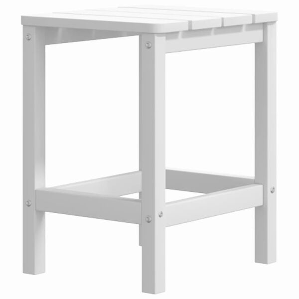 vidaXL Mesa de jardín Adirondack HDPE blanca 38x38x46 cm
