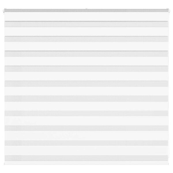 vidaXL Estor cebra blanco 160x100 cm tejido ancho 155,9 cm poli&eacute;ster