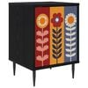 vidaXL Mesa de noche ESSEN Roble Negro 36 x 33 x 51 cm