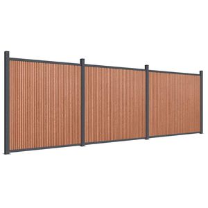 vidaXL Panel de valla WPC marr&oacute;n 526x186 cm