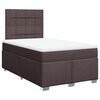 vidaXL Cama box spring con colch&oacute;n tela marr&oacute;n oscuro 120x190 cm