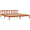 vidaXL Cama sin colchón madera maciza de pino marrón cera 180x200 cm