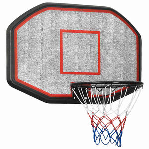 vidaXL Tablero de baloncesto polietileno negro 109x71x3 cm