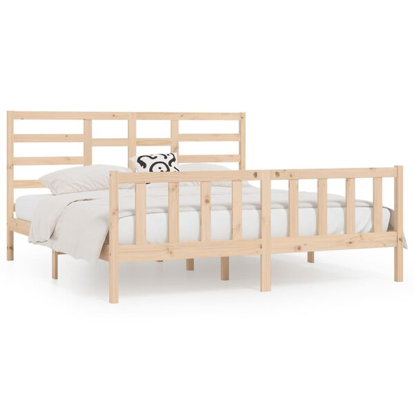 vidaXL Estructura de cama sin colchón madera maciza de pino 200x200 cm