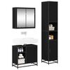 vidaXL Juego de muebles de baño 3 pcs Roble negro Madera contrachapada