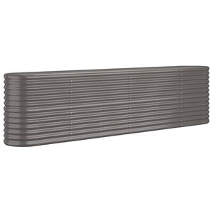 vidaXL Jardinera arriate acero galvanizado gris 260x40x68 cm