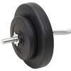 vidaXL Juego de barras y mancuernas con discos 60 kg