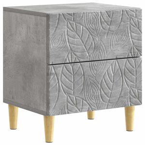 vidaXL Mesita de Noche Gris Hormig&oacute;n 43 x 34,5 x 48 cm