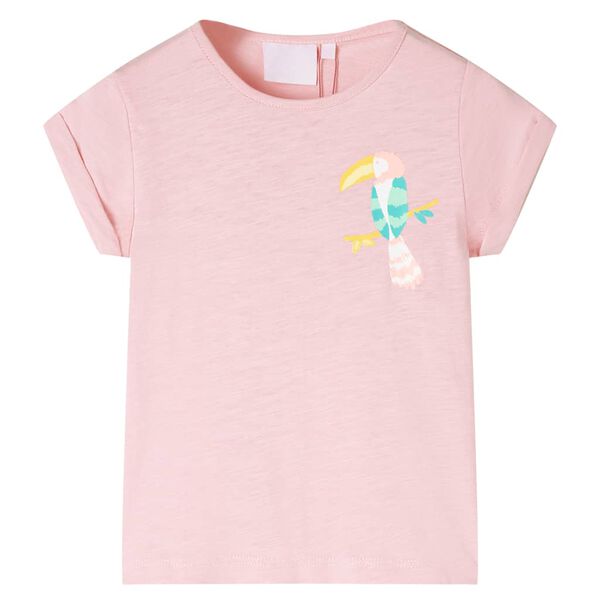 Camiseta infantil rosa claro 128