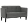 vidaXL Sof&aacute; de dos plazas gris oscuro de 111 cm