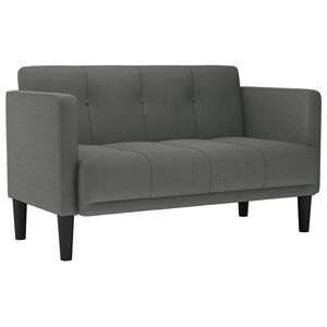 vidaXL Sof&aacute; de dos plazas gris oscuro de 111 cm