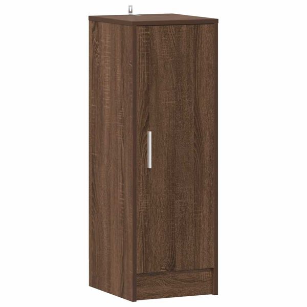 vidaXL Mueble zapatero madera contrachapada roble marr&oacute;n 32x35x92 cm