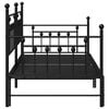 vidaXL Estructura de cama de d&iacute;a Negro 90 x 200 cm Acero