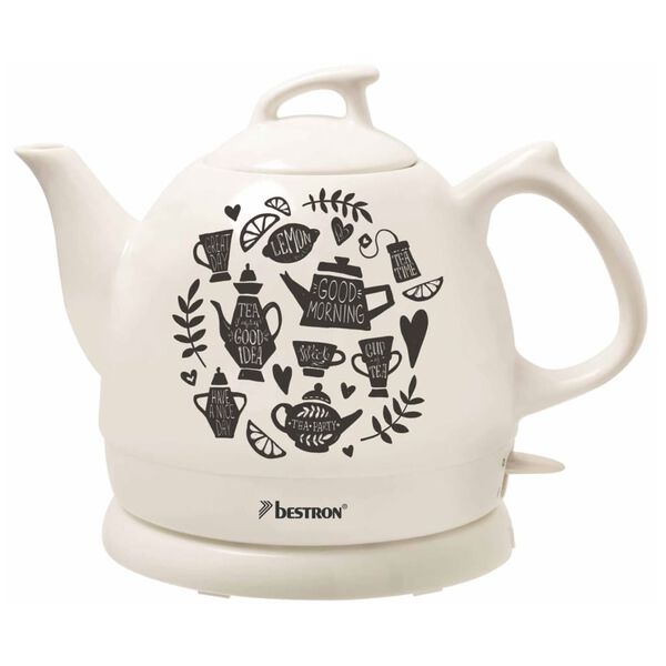 Bestron Hervidor de agua de cer&aacute;mica DTP800TP blanco 0,8L