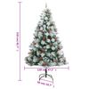 vidaXL &Aacute;rbol de Navidad artificial con pi&ntilde;as y bayas 210 cm