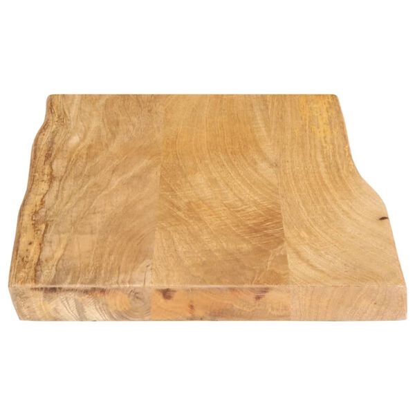 vidaXL Tablero de mesa borde natural madera maciza mango 60x40x2,5 cm