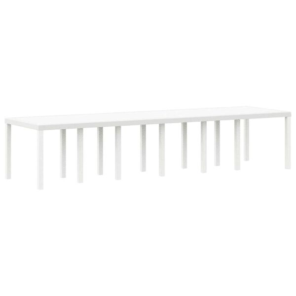 vidaXL Conjunto de Comedor de Jard&iacute;n 15 pcs Blanco Ratan Polt