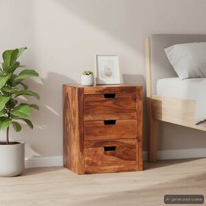 vidaXL Mesita de noche de madera maciza de acacia 40x30x50 cm