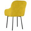vidaXL Sillas de comedor 2 unidades terciopelo amarillo