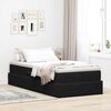 vidaXL Cama con almacenamiento y colch&oacute;n Negro 90 x 190 cm Terciopelo