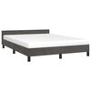 vidaXL Estructura de cama sin colch&oacute;n terciopelo gris oscuro 140x200cm
