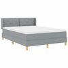 vidaXL Cama tipo Box Spring con colch&oacute;n Gris Claro 200 x 160 cm tela