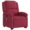 vidaXL Sill&oacute;n reclinable de masaje elevable terciopelo rojo tinto